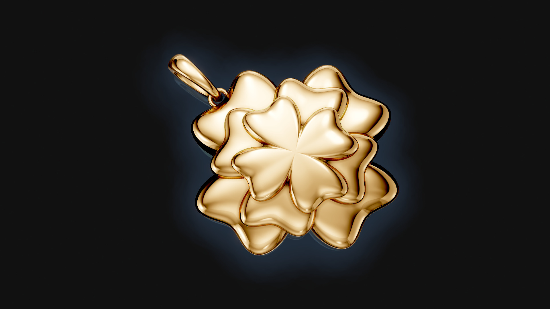 Layered Flower Petal Pendant 3D print model_2