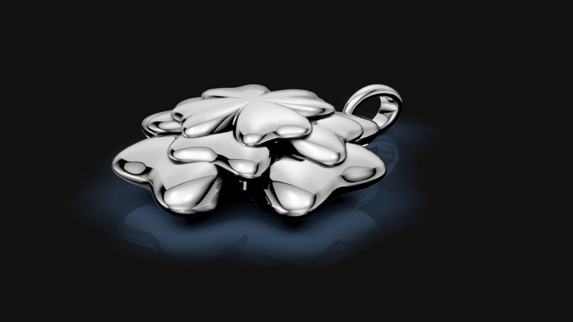 Layered Flower Petal Pendant 3D print model_9