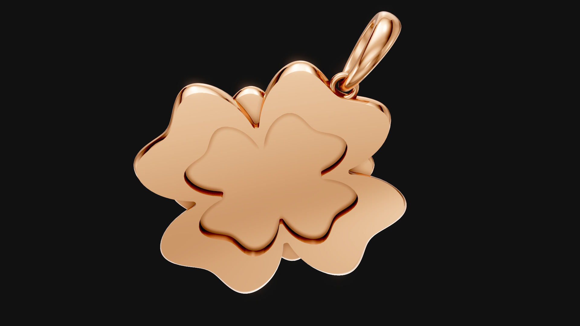 Layered Flower Petal Pendant 3D print model_6