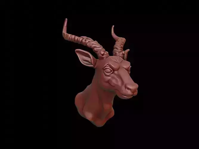Antelope Animal Bust