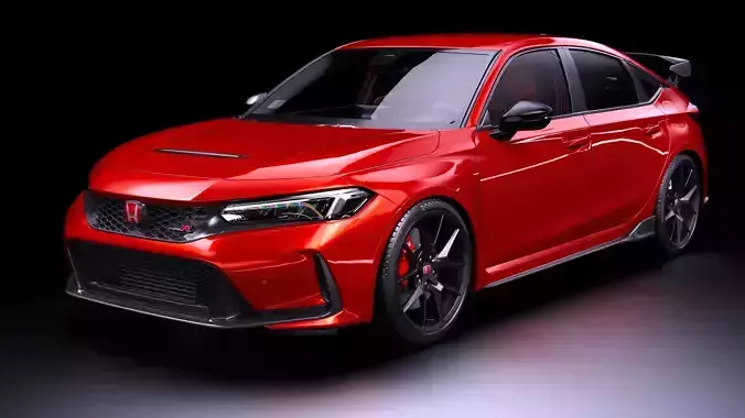 Honda Civic Type R FL5 2023  Low-poly 3D model
