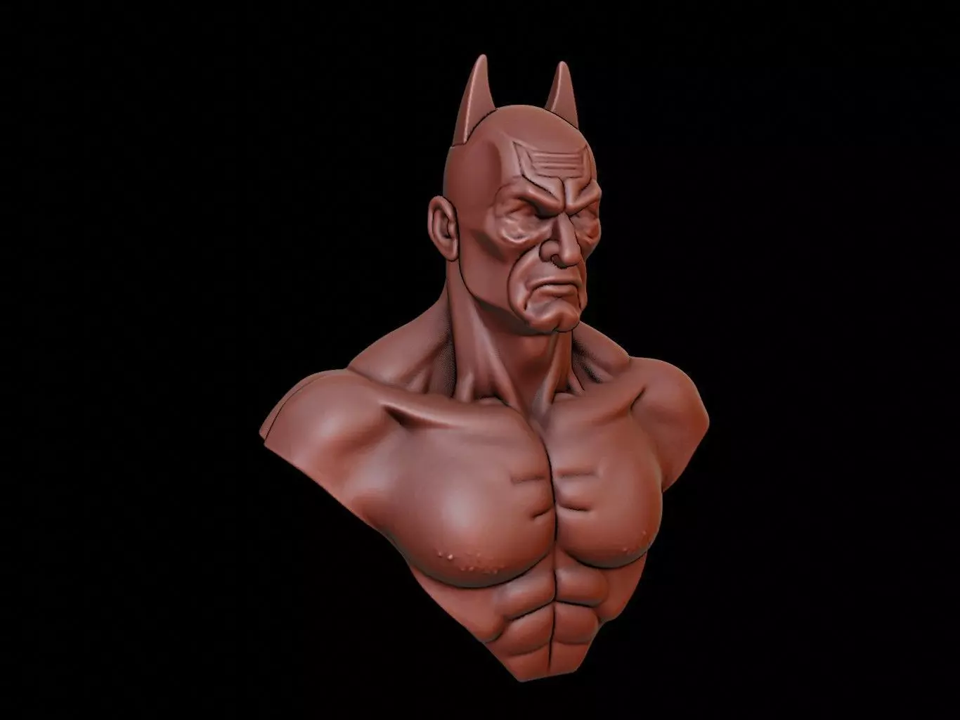 Bat Animal Bust 3D print model_0