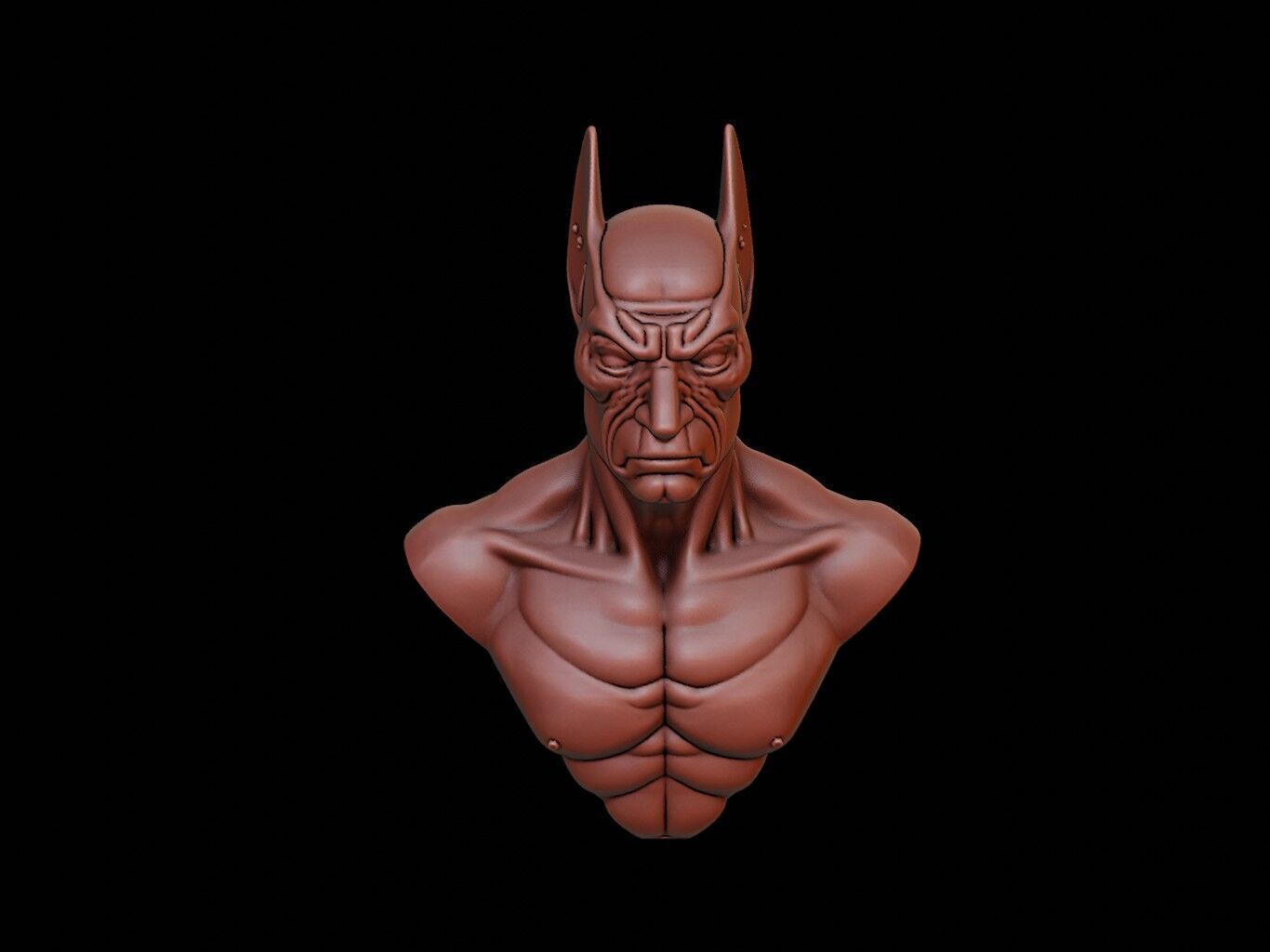Bat Animal Bust 3D print model_2