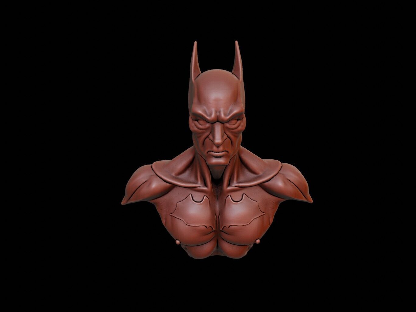 Bat Animal Bust 3D print model_2