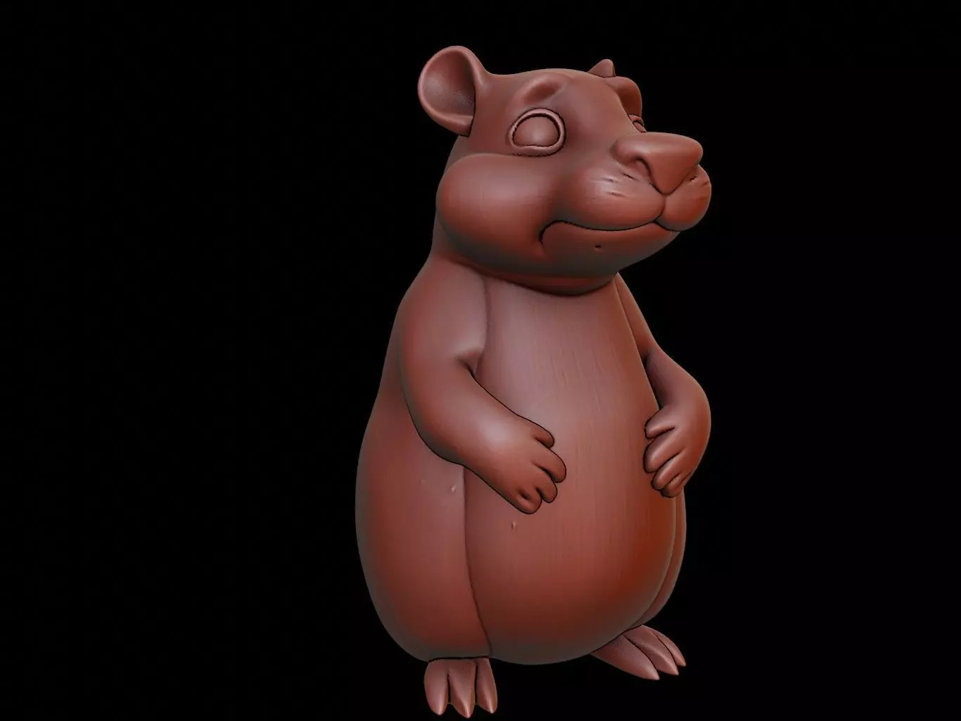Beaver Animal Bust 3D print model_0