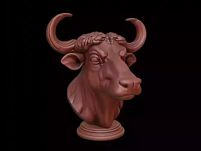 Buffalo Animal Bust