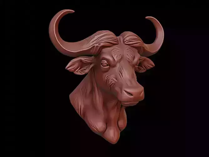 Buffalo Animal Bust