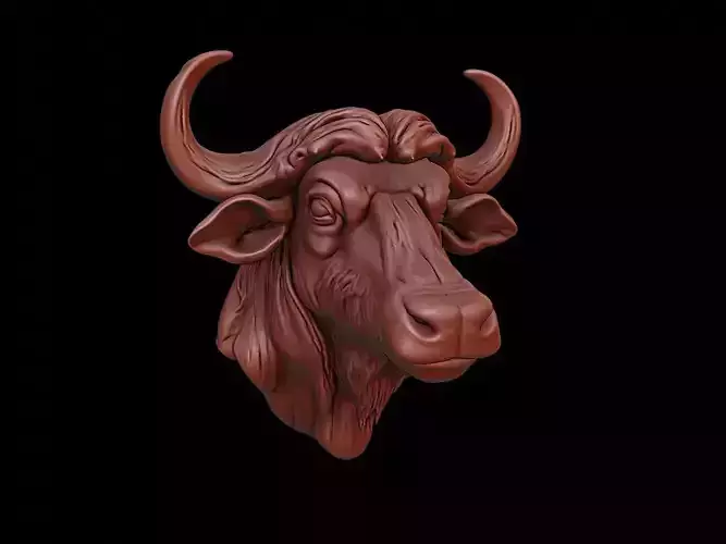 Buffalo Animal Bust