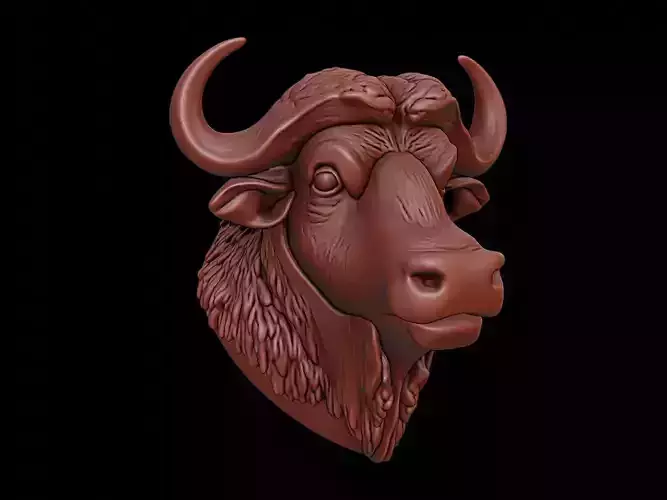 Buffalo Animal Bust