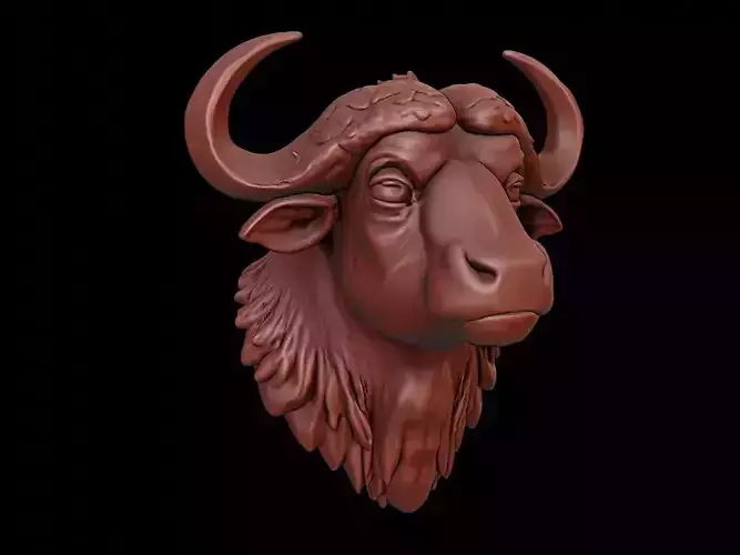 Buffalo Animal Bust