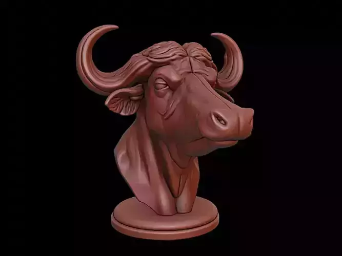 Buffalo Animal Bust