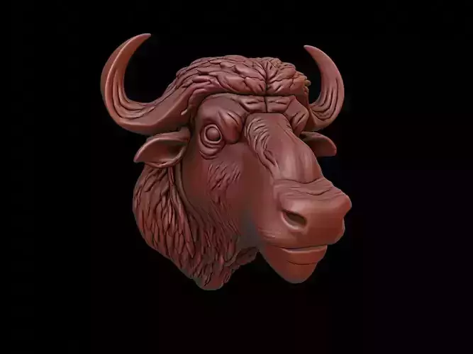 Buffalo Animal Bust