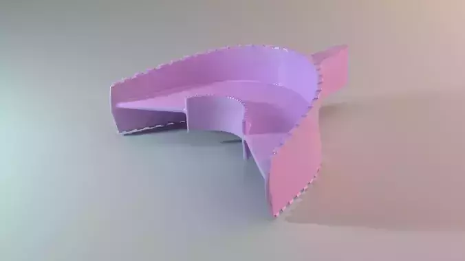 3D Printable Flosser  Ergonomic Eco-Friendly Dental Tool 3D print model