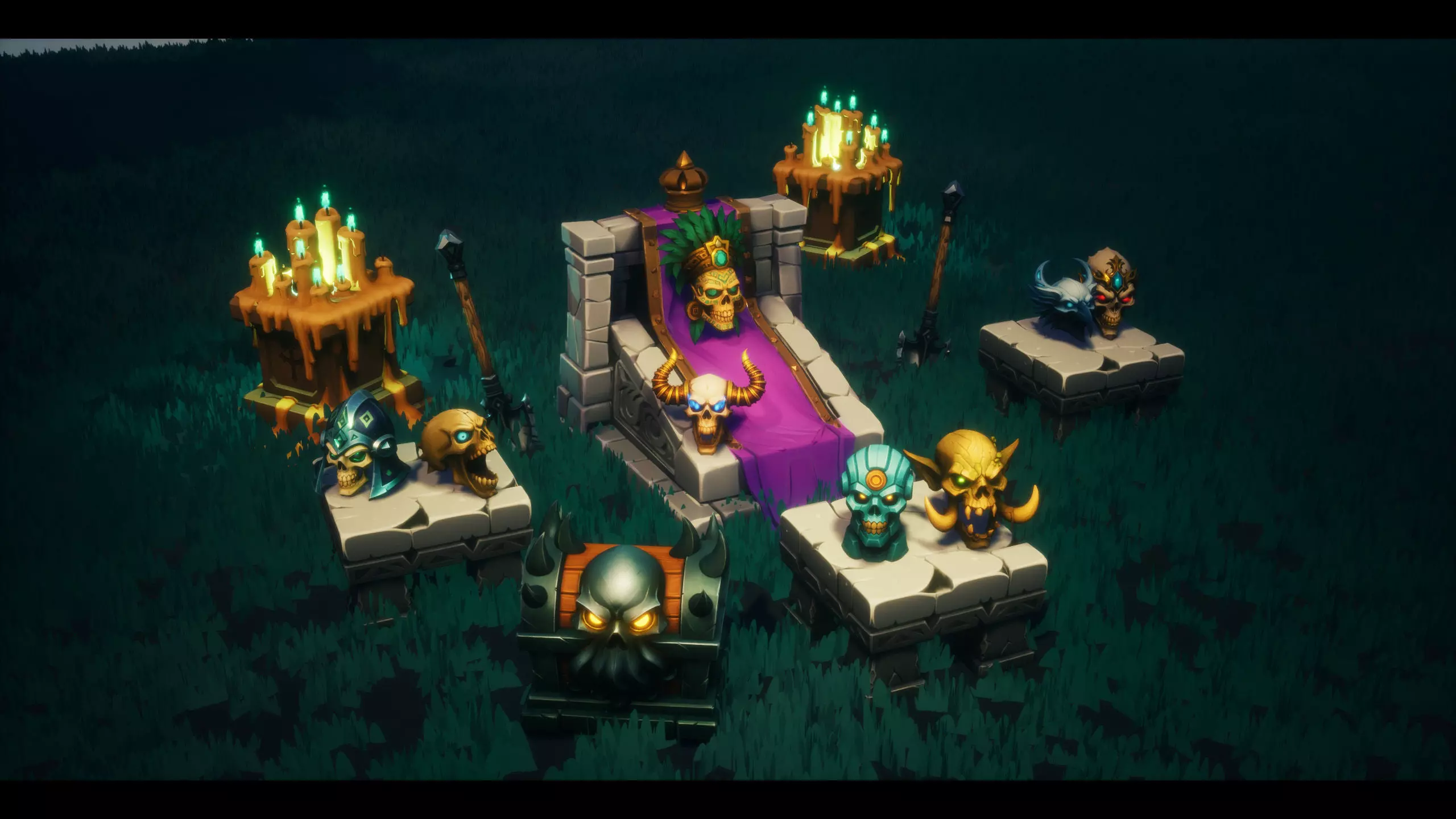 Stylized Mega Graveyard Asset Bundle - 200 Gameready Asset Low-poly 3D model_5