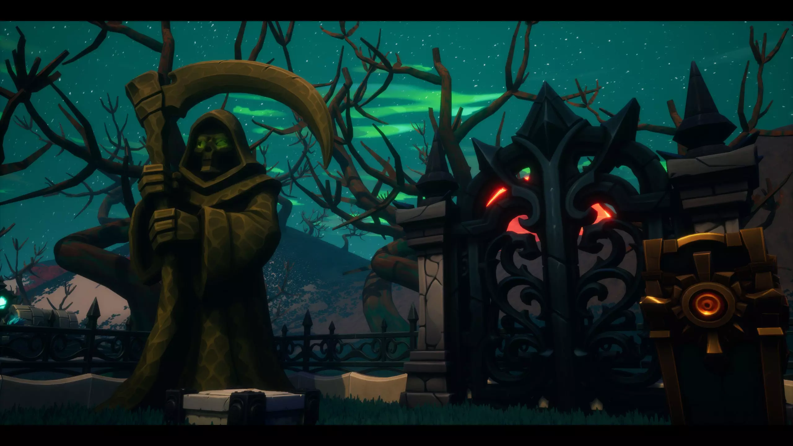 Stylized Mega Graveyard Asset Bundle - 200 Gameready Asset Low-poly 3D model_12