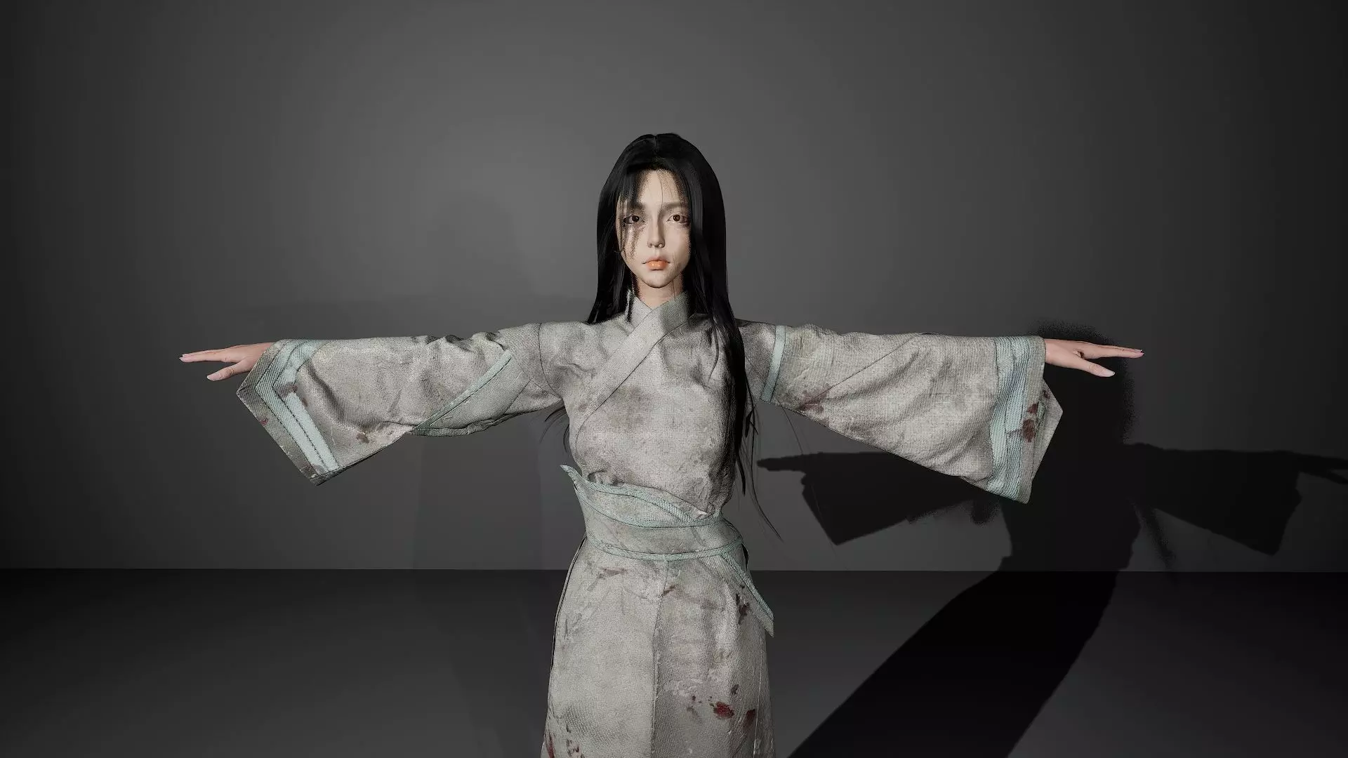 Asia Ancient female model 3D model