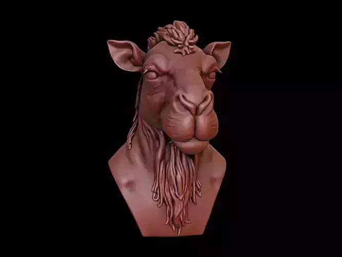 Camel Animal Bust