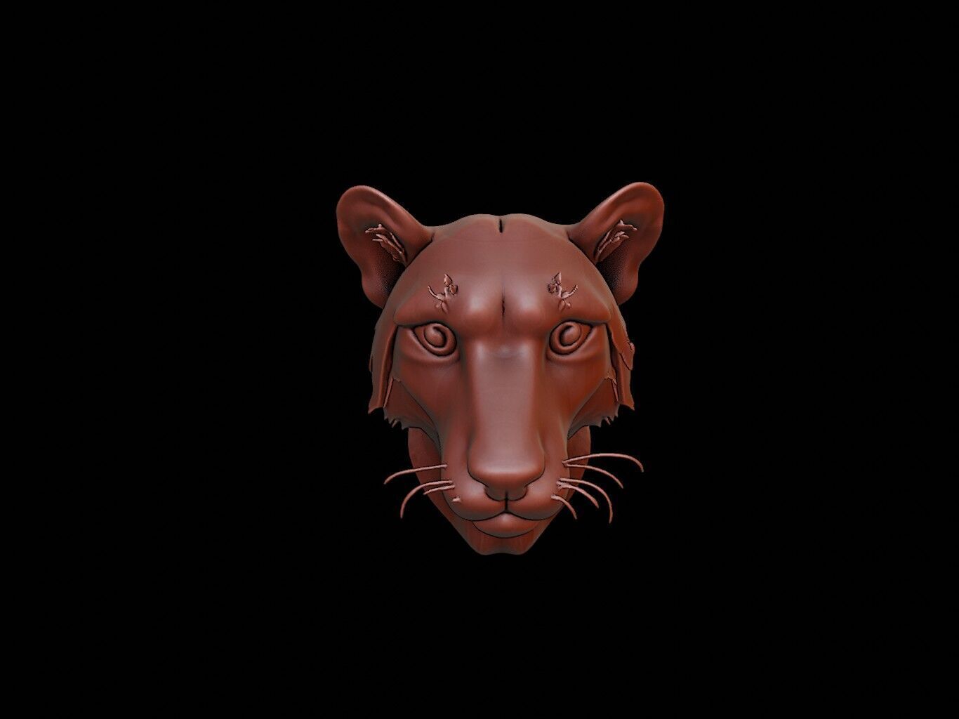 Cheetah Animal Bust 3D print model_2