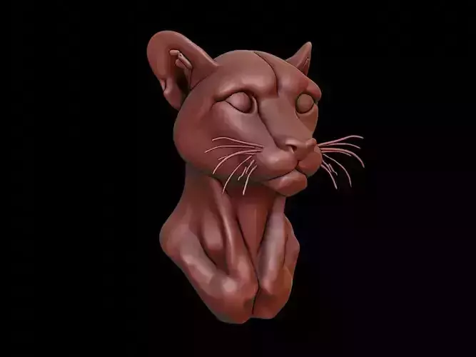 Cheetah Animal Bust