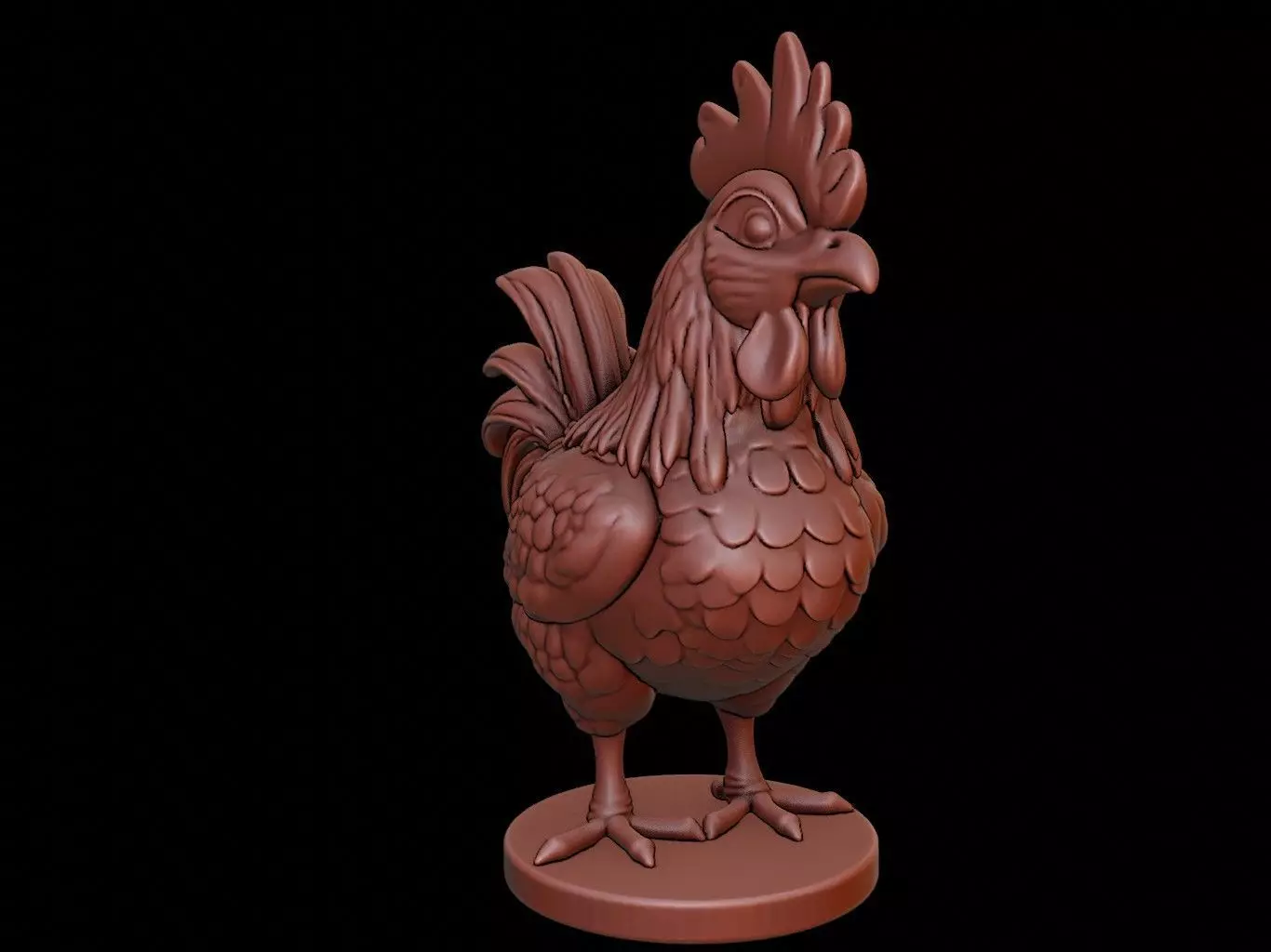 Chicken Animal Bust 3D print model_0