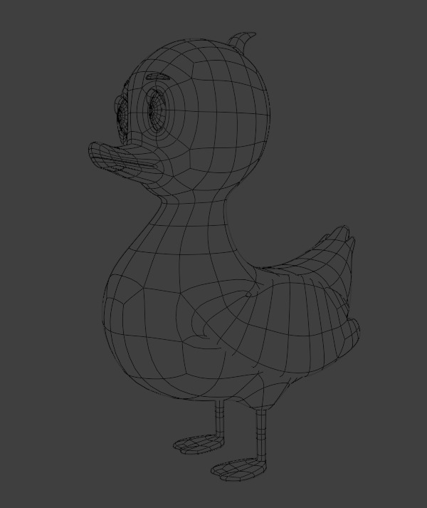 Rigged Cartoon Duck  Low Poly 3D Model Low-poly 3D model_5