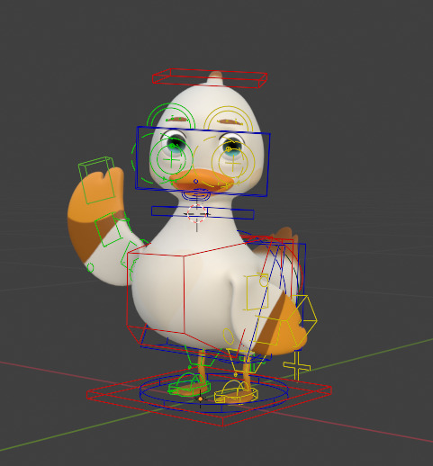 Rigged Cartoon Duck  Low Poly 3D Model Low-poly 3D model_13