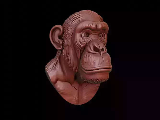Chimpanzee Animal Bust