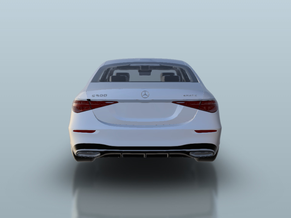 Mercedes Benz S500 2021 3D print model_4