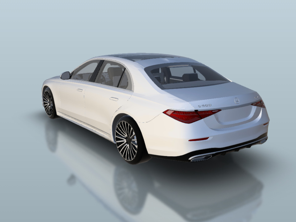 Mercedes Benz S500 2021 3D print model_3