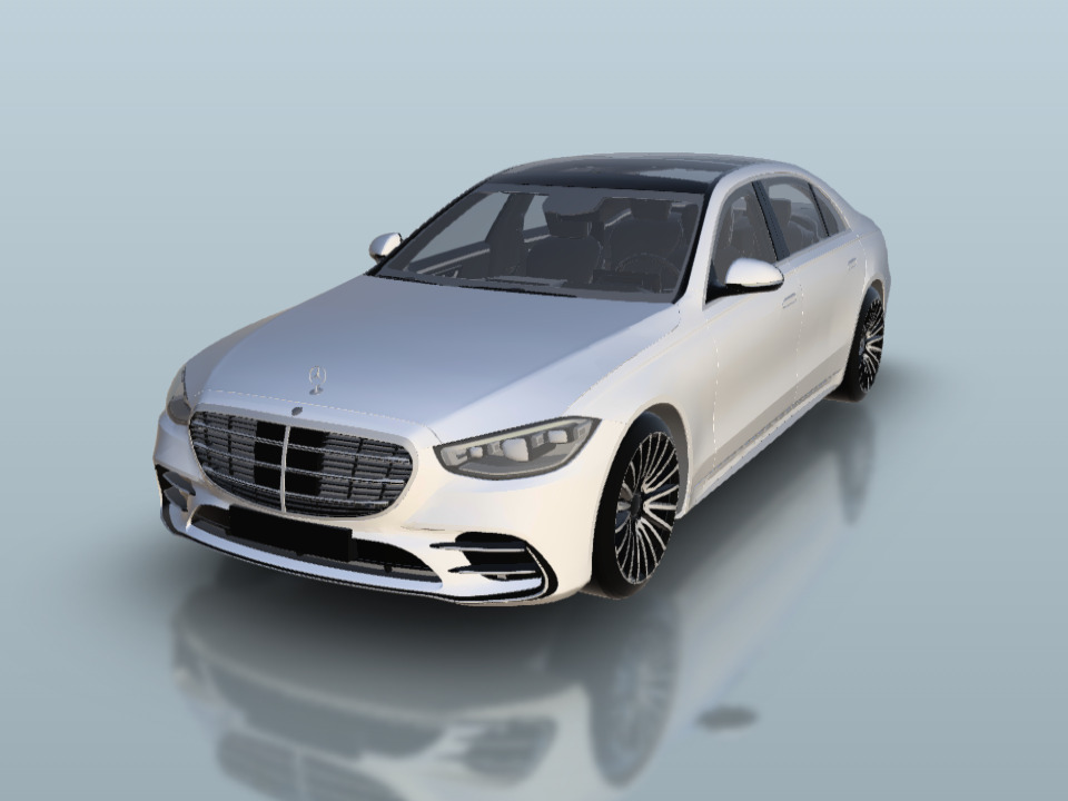 Mercedes Benz S500 2021 3D print model_1