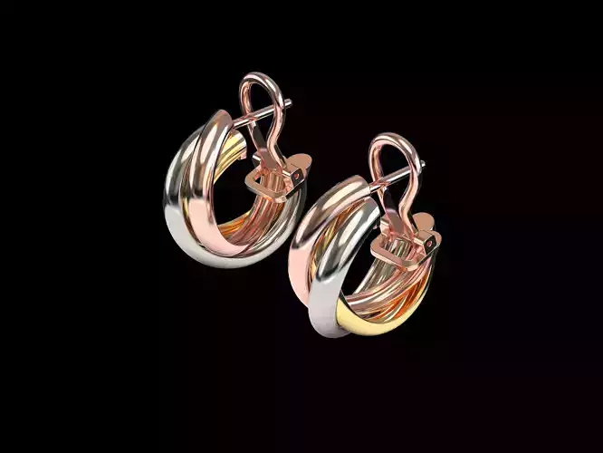 CARTIER earrings trinity classic model