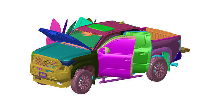 Toyota Tacoma LTD HV 4X4 DOUBLE CAB 2024 Vehicle 3d scan model 3D model