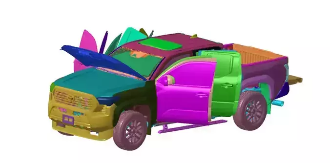 Toyota Tacoma LTD HV 4X4 DOUBLE CAB 2024 Vehicle 3d scan model 3D model