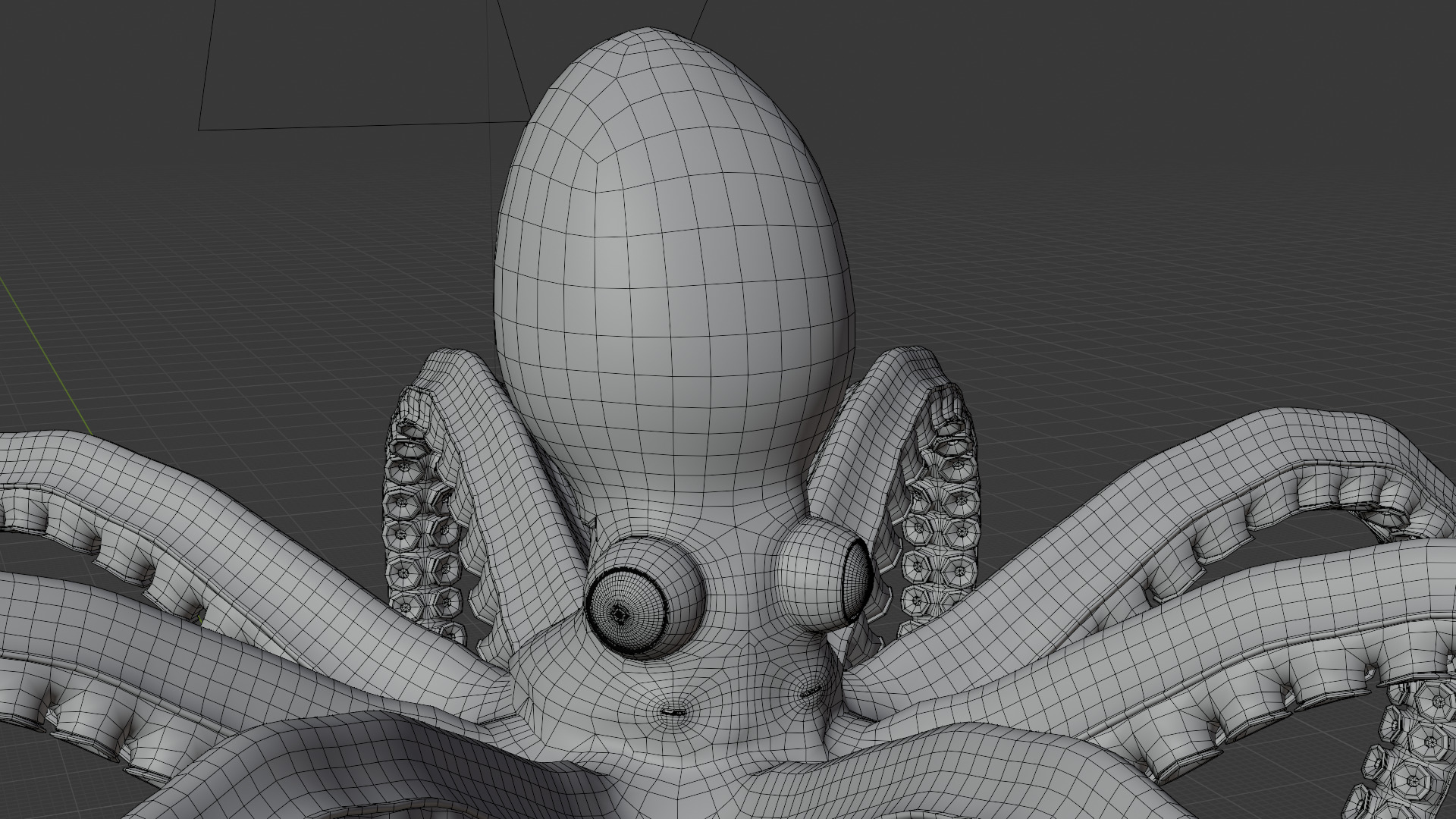 Octopus Low-poly 3D model_4