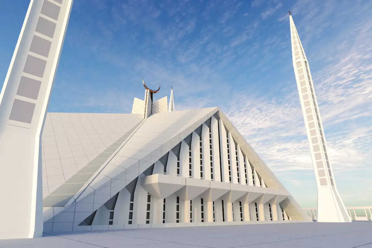 Faisal Mosque ISLAMABAD 3D model_0