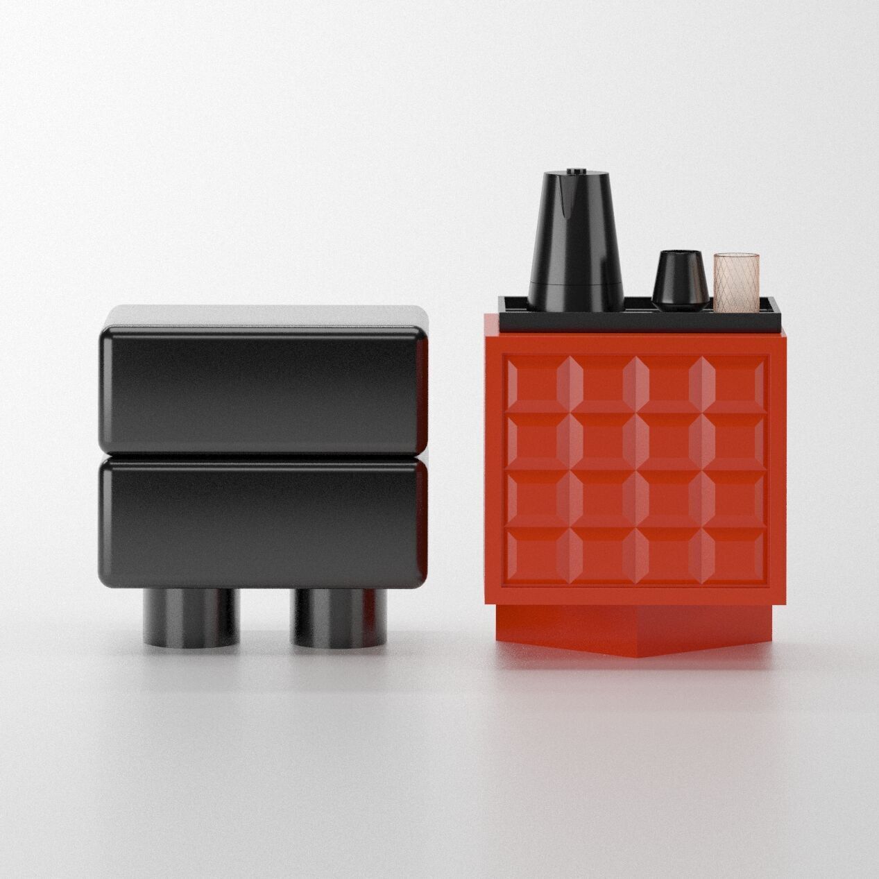 Karo bedside  Low-poly 3D model_3