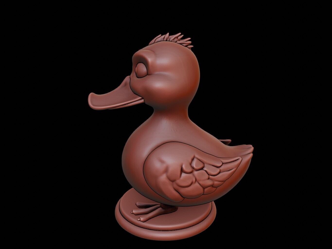 Duck Animal Bust 3D print model_2