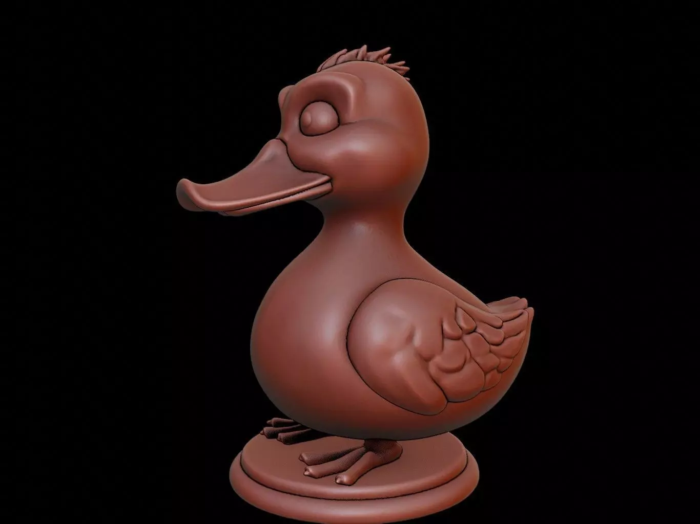 Duck Animal Bust 3D print model_0