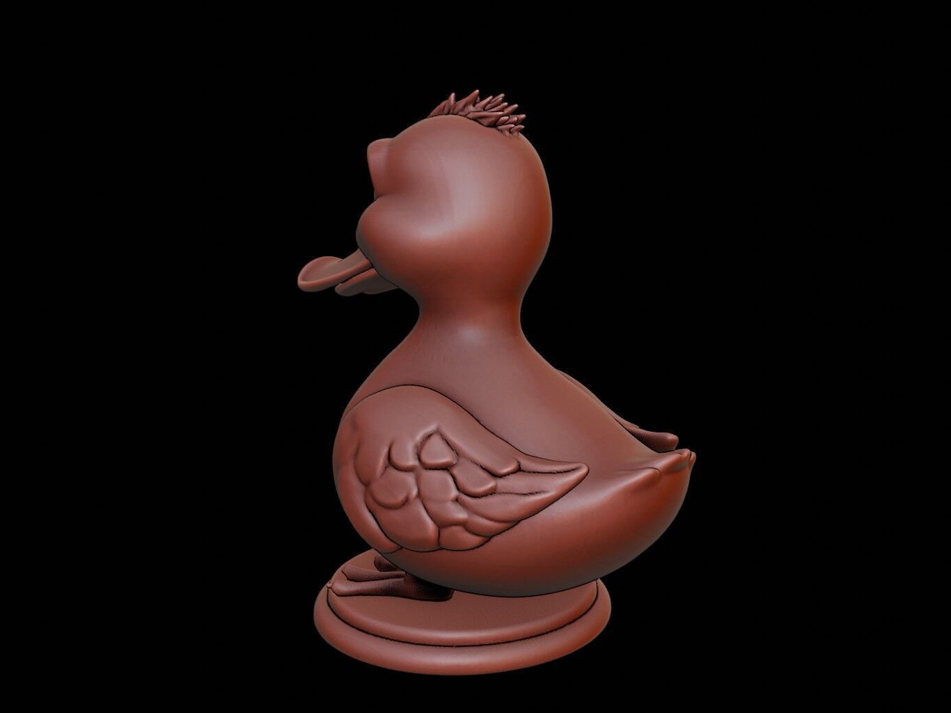 Duck Animal Bust 3D print model_1