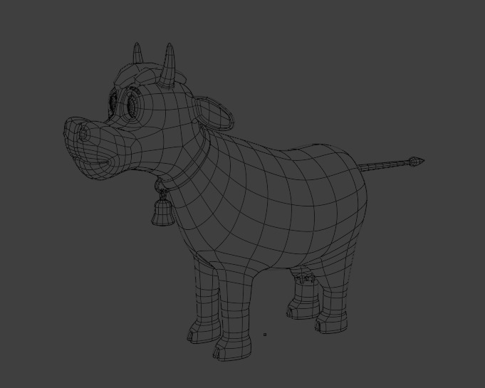 Cow 3D Cartoon Rigged Model Low-poly 3D model_5