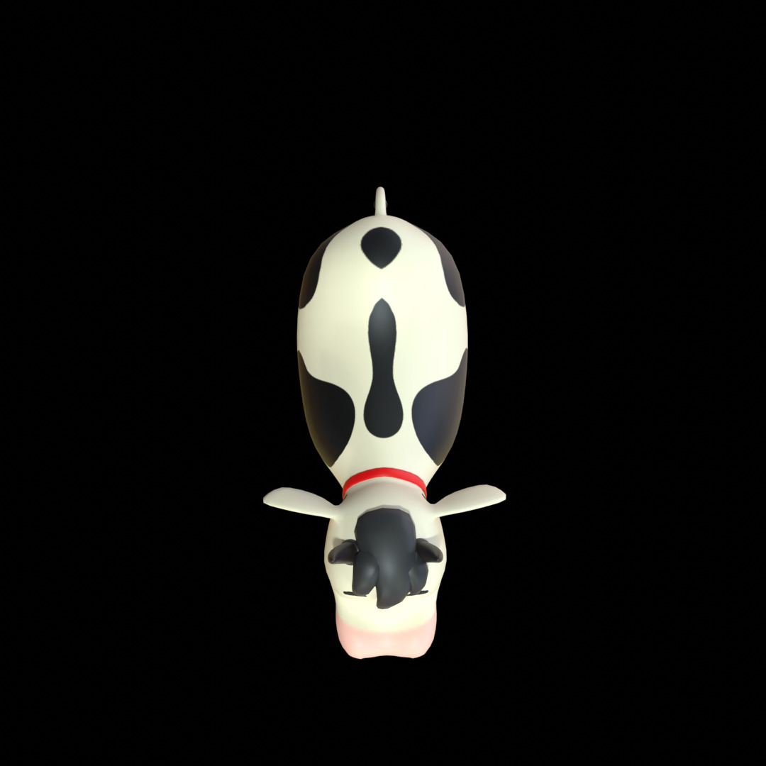 Cow 3D Cartoon Rigged Model Low-poly 3D model_14
