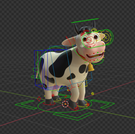 Cow 3D Cartoon Rigged Model Low-poly 3D model_15