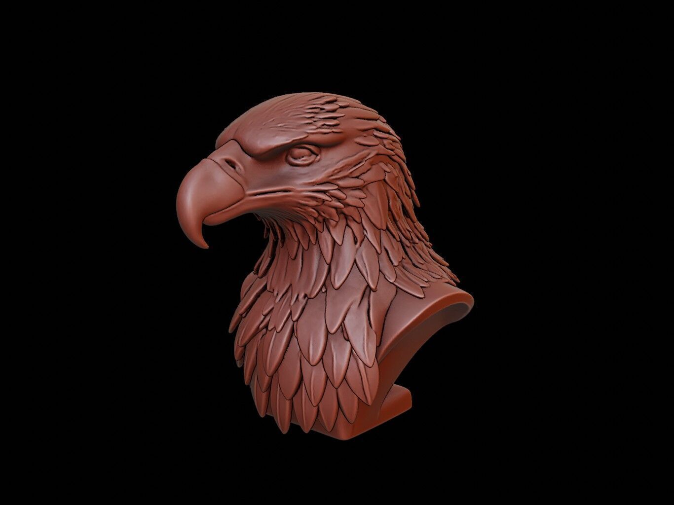 Eagle Animal Bust 3D print model_1