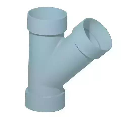 PVC Plumbing Y Fitting 3D print model