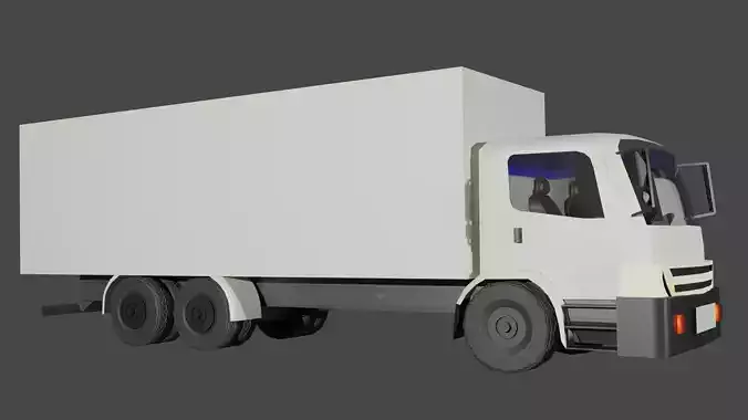 Refrigerated Truck - Medium Poly 3D Model