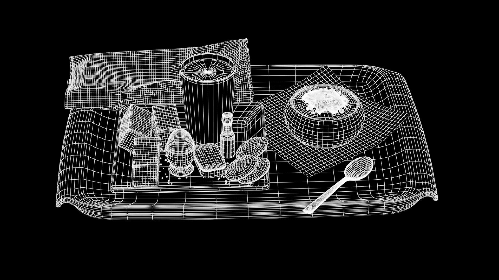 Breakfast Set 3D model_8