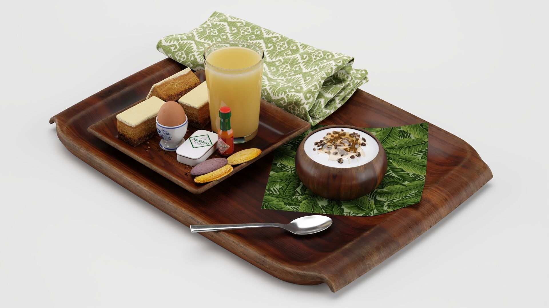 Breakfast Set 3D model_7