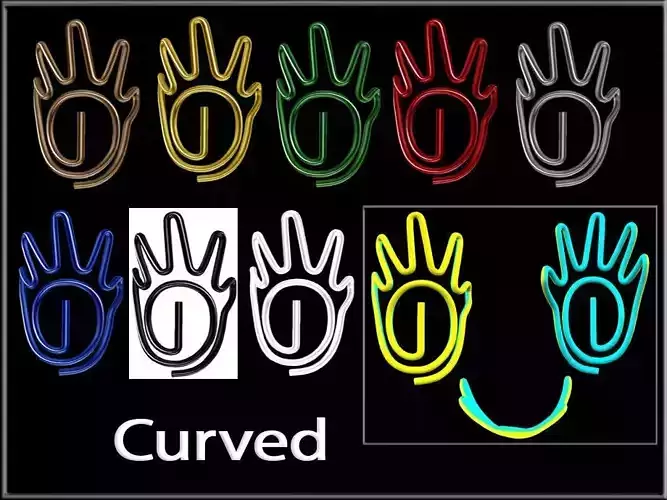 Hand Paper Clip - Curved
