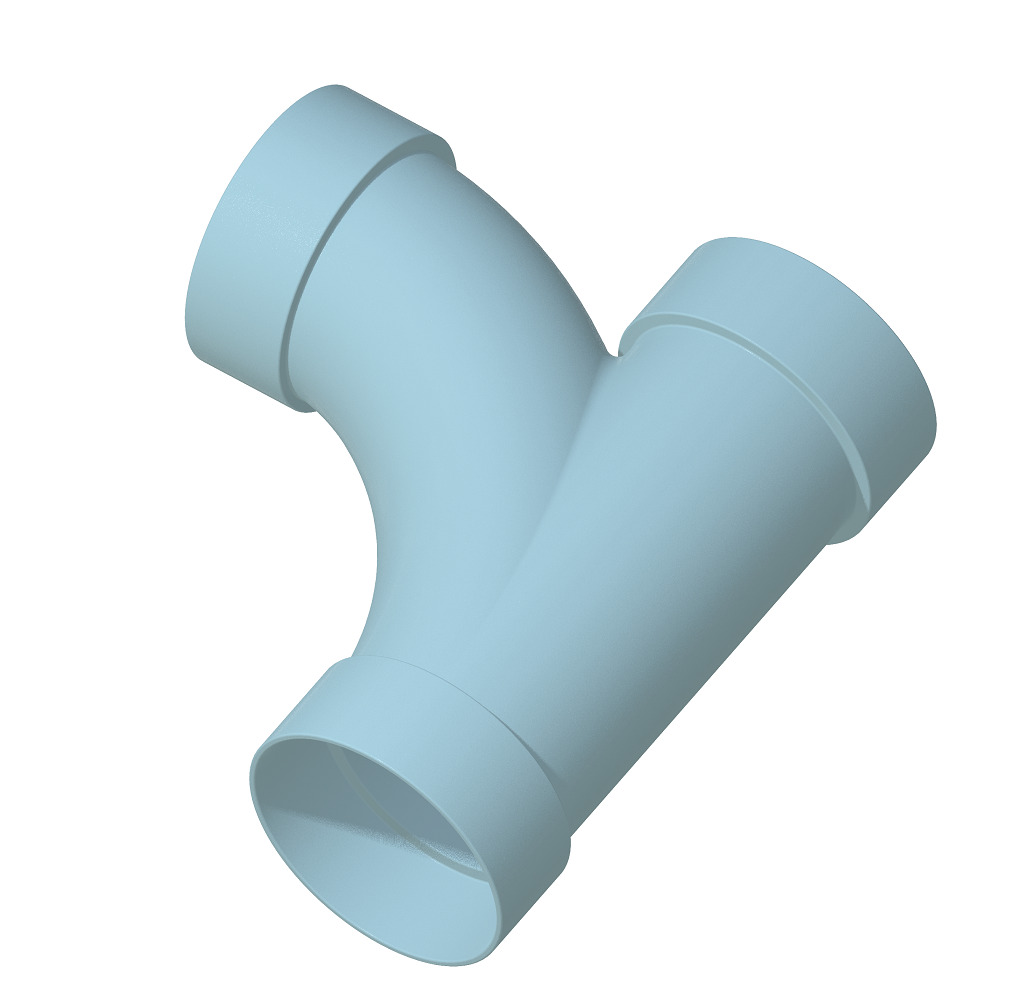PVC Plumbing Long Sweep Y 3D print model_3