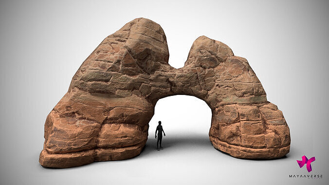 Arch Mountain Low-poly 3D model